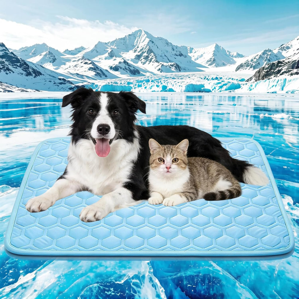 Cooling Mat for Dogs, Thick Breathable Dog Cooling Mat Q-MAX>0.45, Dog Cooling Bed Chill Cool Fiber & Non-Slip Bottom Cold Crate Pad Kennel Bed for Dog Puppy and Cat, Non-Toxic, Foldable & Washable - Image 12