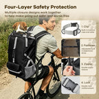 Close-up view of the internal safety leash mechanism and reinforced security buckles inside the ZIPOWEY pet carrier.
