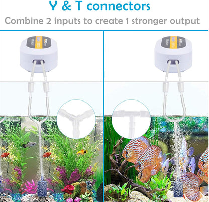 Pawfly aquarium air pump inline valve connector assortment showing airtight hollow design for custom fish tank plumbing