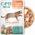 Optimeal Wet Cat Food Variety Pack - Grain Free Tender Morsels, High Protein Premium Nutrition Made with Natural European Ingredients in Savory Gravy, Adult Cat Food Wet Pouches 3oz Pouch (Pack of 12) - Image 10