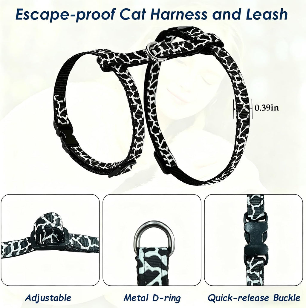 Close up of durable buckles on Mihachi cat harness set