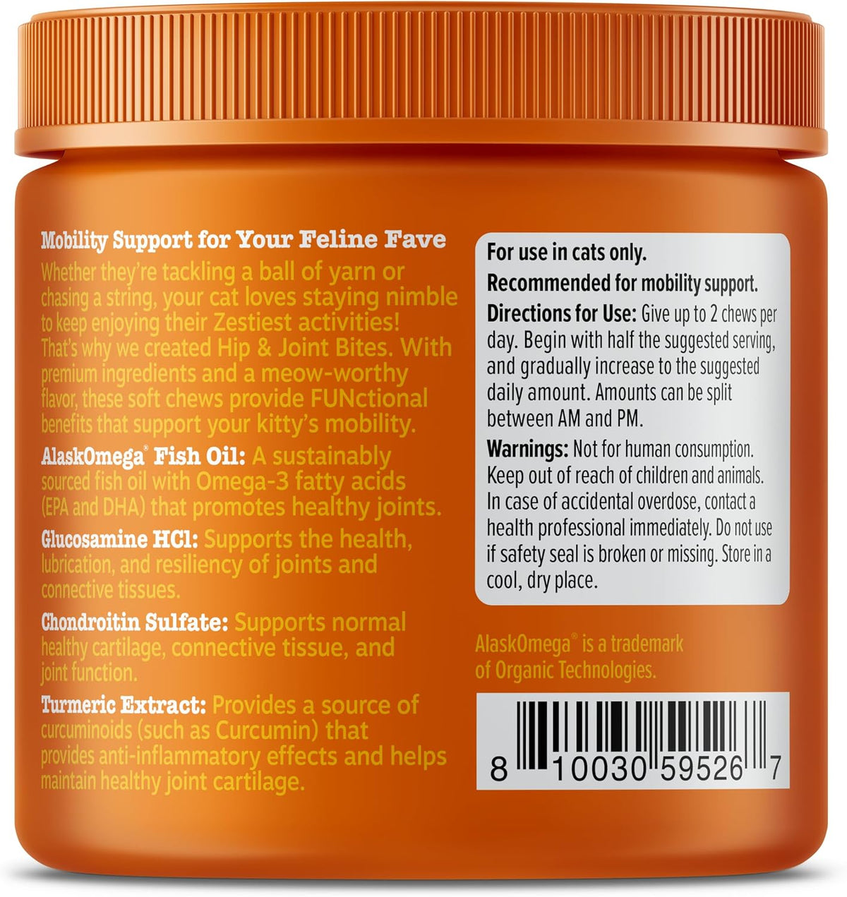 Authentic USA imported Zesty Paws cat supplement container