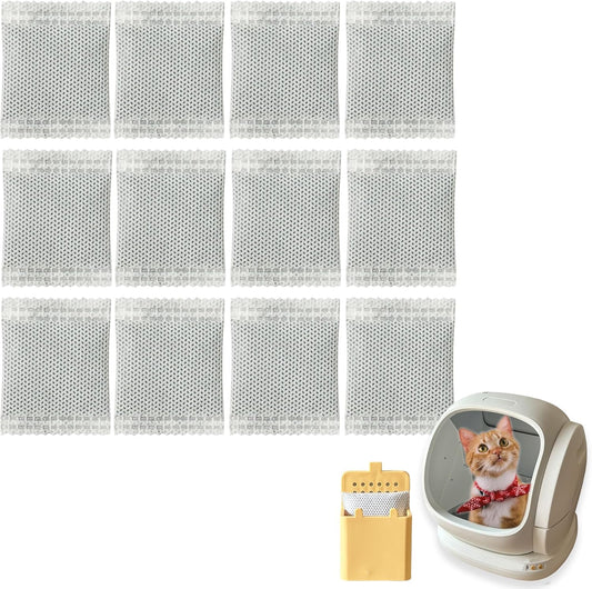 TeurWone activated charcoal filter refills front view for automatic litter box