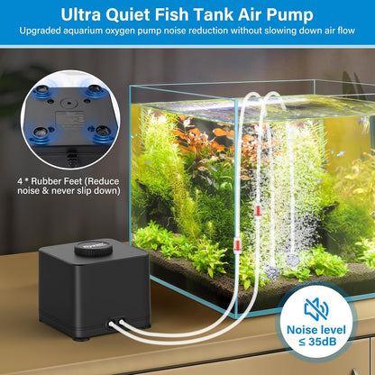 Hygger fish tank aerator set including air stones and tubing