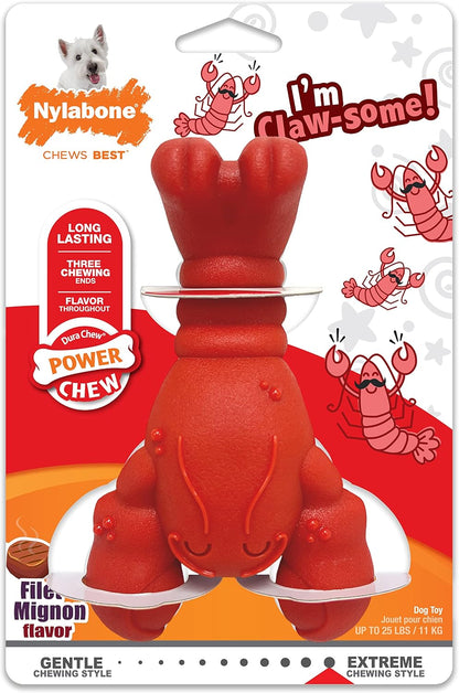 Nylabone Lobster Power Chew Toy for Dogs, Dog Toys for Aggressive Chewers, Filet Mignon Flavor, Small Dogs - Up to 25 Ibs, 1 Count - Image 11