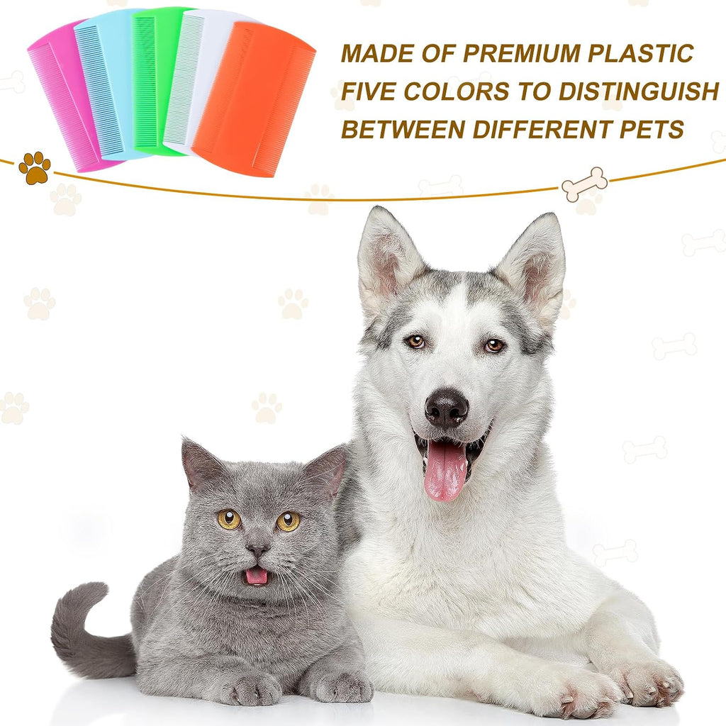 Close up of Rmerve pet grooming comb dense and sparse teeth