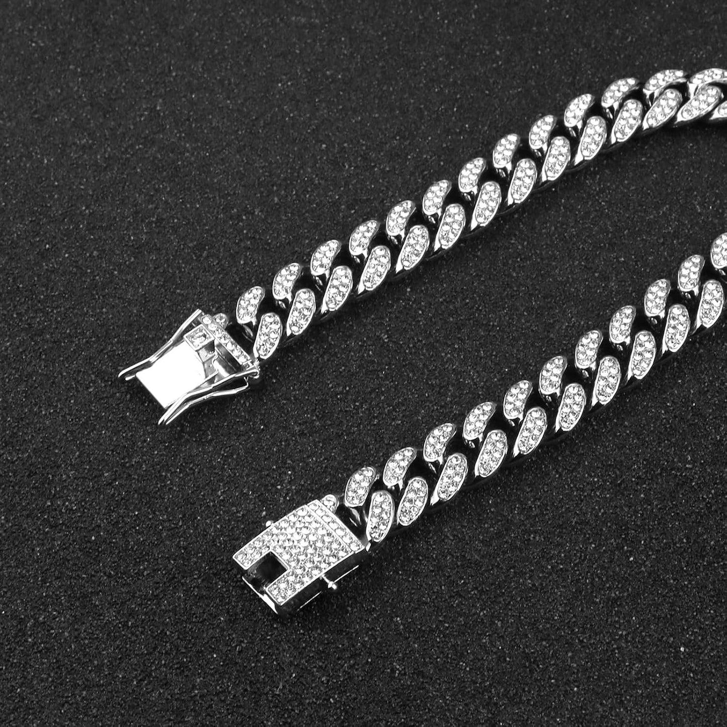Packaging view of the TVTOO silver crystal pet necklace twelve inch variant