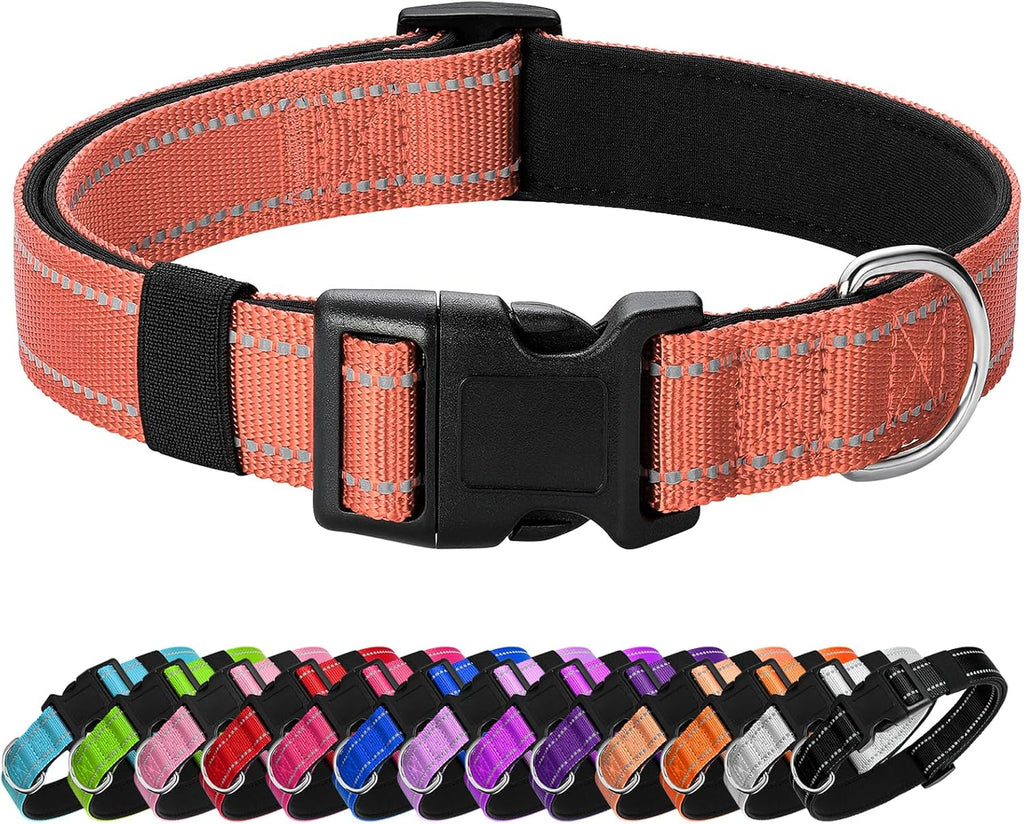 Reflective Dog Collar Padded with Soft Neoprene Breathable Quick Release Basic Dog Collars for Medium Dogs Purple Girl - Image 9