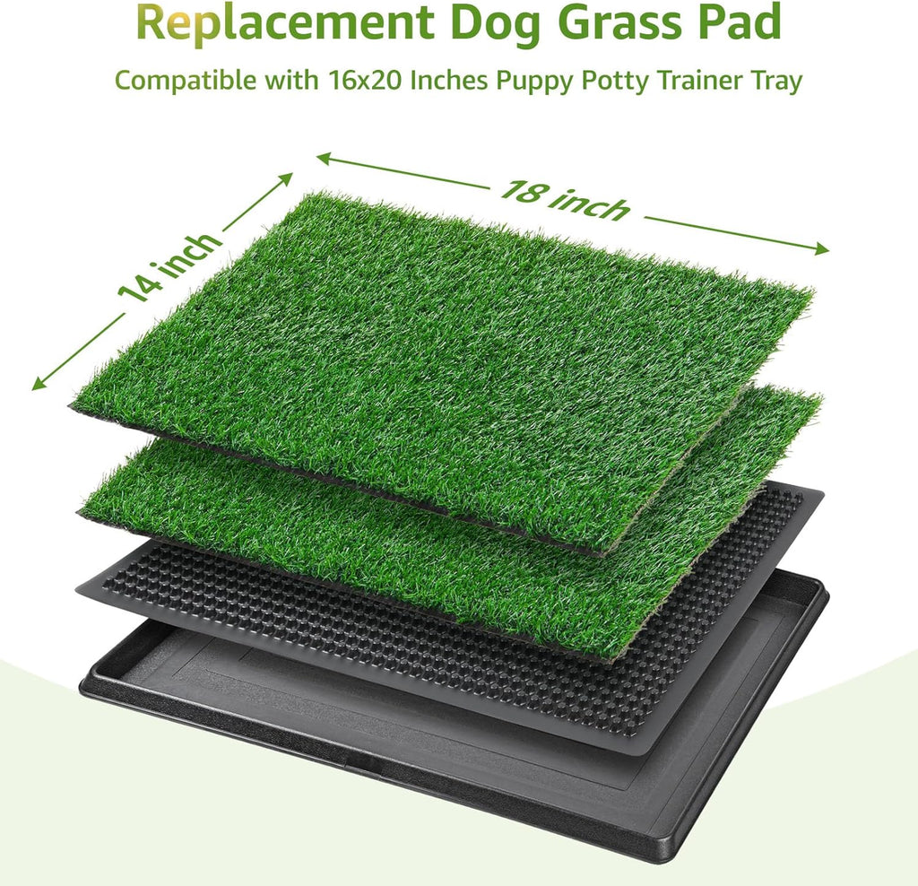 Two pack synthetic grass pee pads for dogs