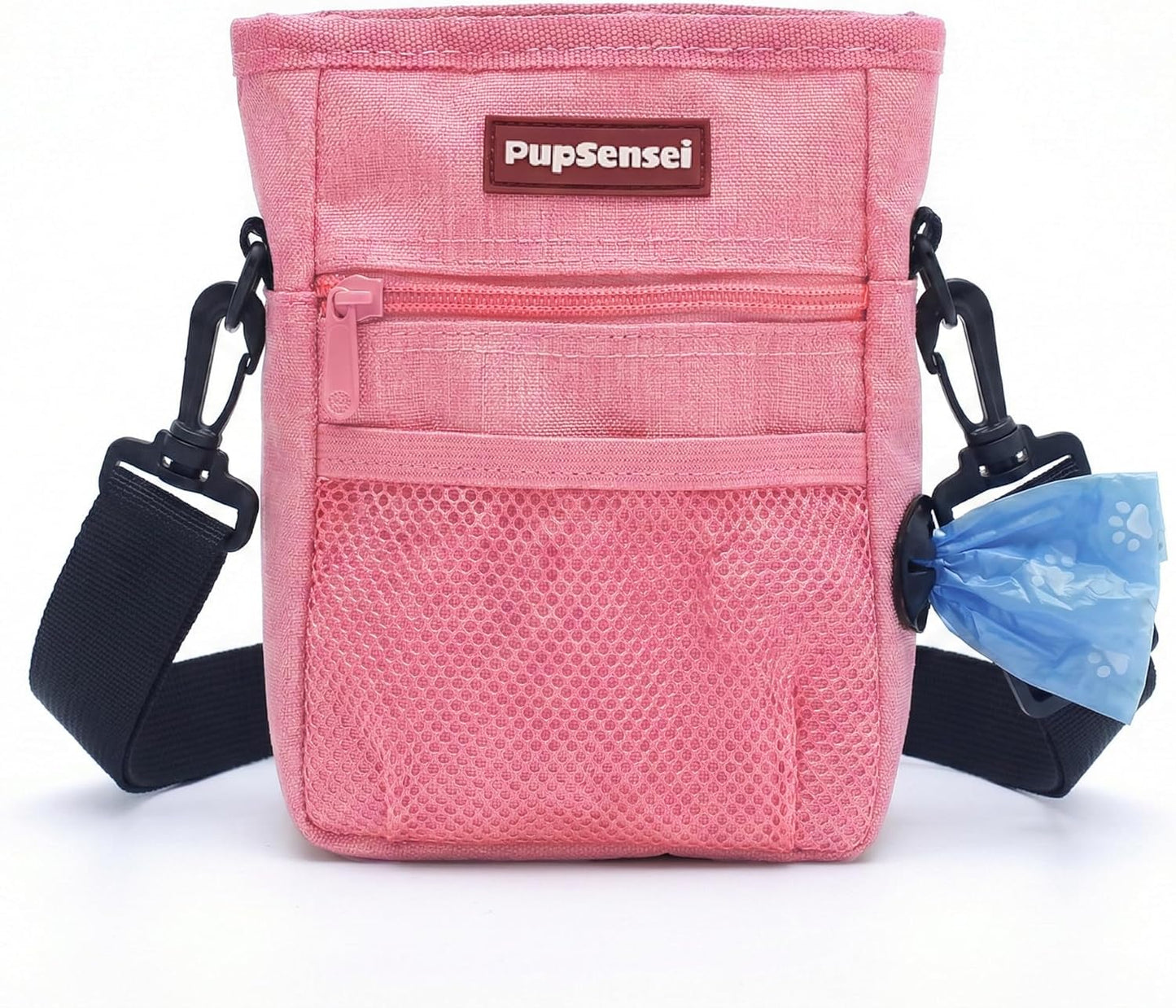 PupSensei imported USA puppy training fanny pack on a dog walk