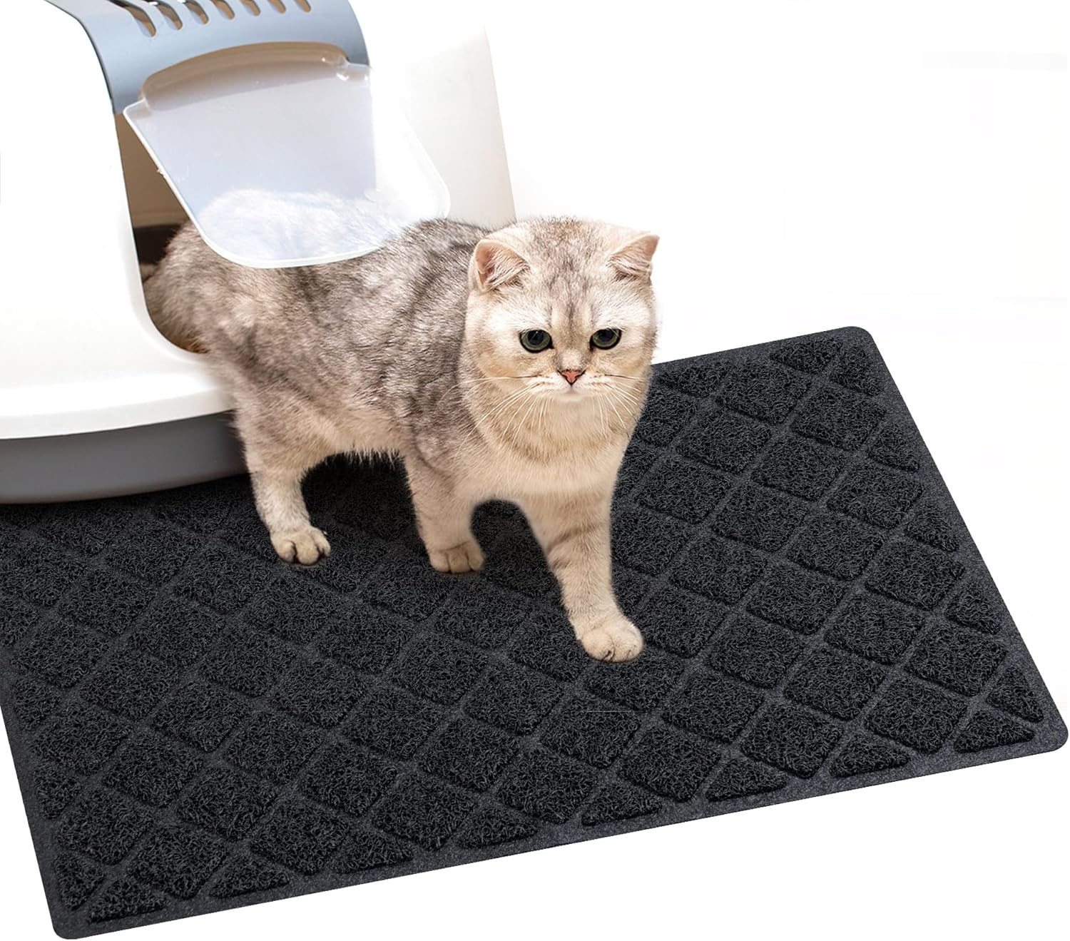 BOOMIBOO Cat Litter Mat Litter Box MatLitter Trapping Mat Premium Durable PVC Pad, 23 x 14 Inches, Easy to CleanNon-SlipUrine Waterproof - Image 9