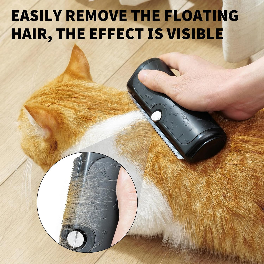 PetPog pet brush ergonomic non slip handle close up view