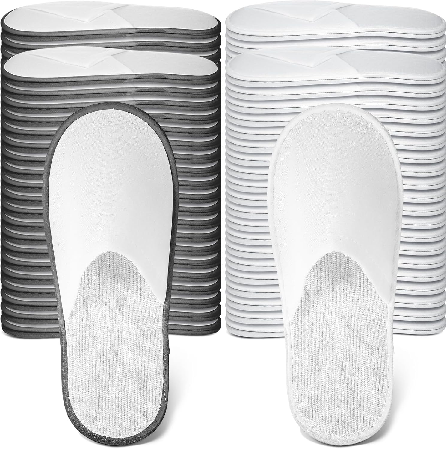 Ramede disposable non slip hotel slippers bulk pack front view