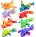 Joyin 8 Pieces 3D Printed Dragon set front view showing gradient colors