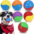 Lechong 6Pcs Squeaky Dog Balls set front view