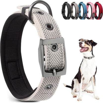 Red PetiFine collar display for medium breed