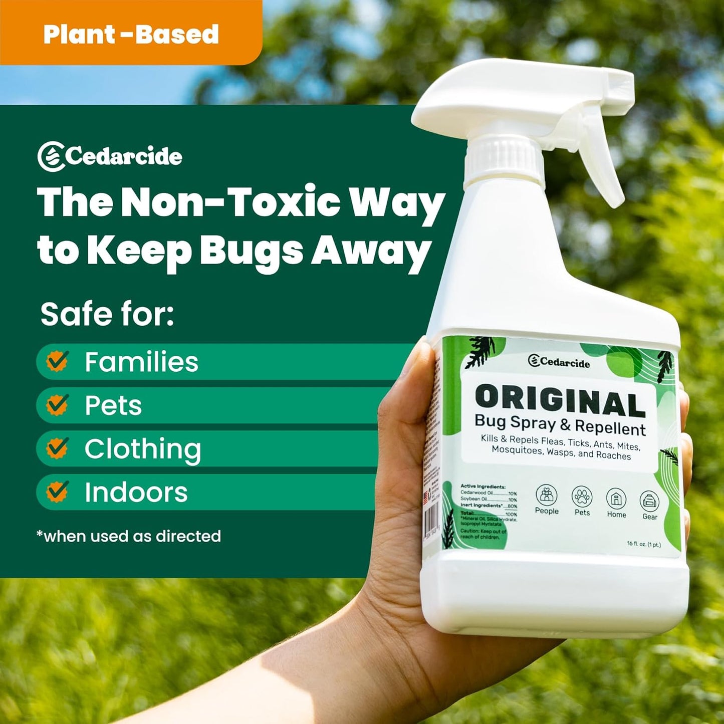 Authentic Cedarcide Original plant-based pest control spray