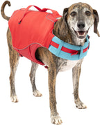 Kurgo Surf n' Turf Dog Life Jacket - Flotation Life Vest for Swimming and Boating - Dog Lifejacket with Rescue Handle and Reflective Accents - Machine Washable - Red/Blue, Medium - Image 9