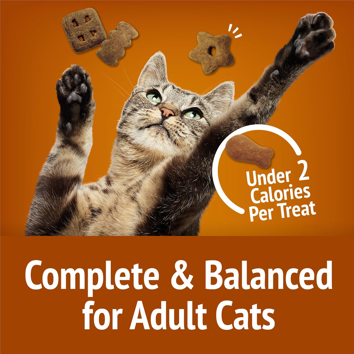 Purina Friskies high quality real chicken snacks for adult cats.