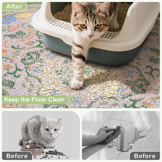 Bienbee premium PVC loop pet mat capturing stray litter granules