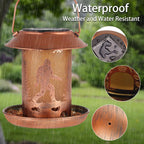 Tepaken wild bird feeder bottom tray and seed drainage hole detail