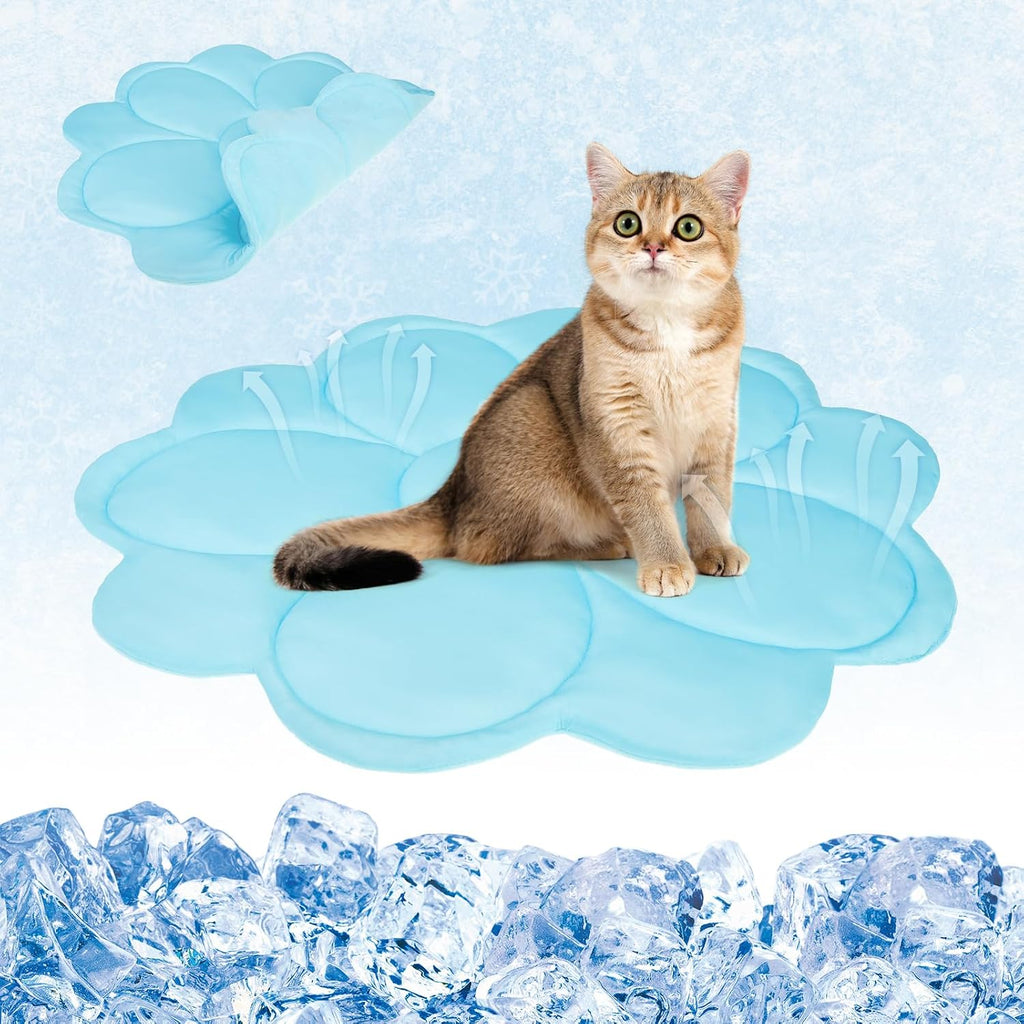 KOOLTAIL Cat Cooling Mat, Upgraded Two Sided Cooling Pad for Dogs Cats Puppy, Soft Summer Pet Sleeping Blanket Kennel to Keeping Cool, Washable Dog Mats for Crate Sofa Bed Outdoor Indoor, Leaf Shaped - Image 11
