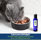Authentic imported USA feline wellness supplement bottle showing complete directions