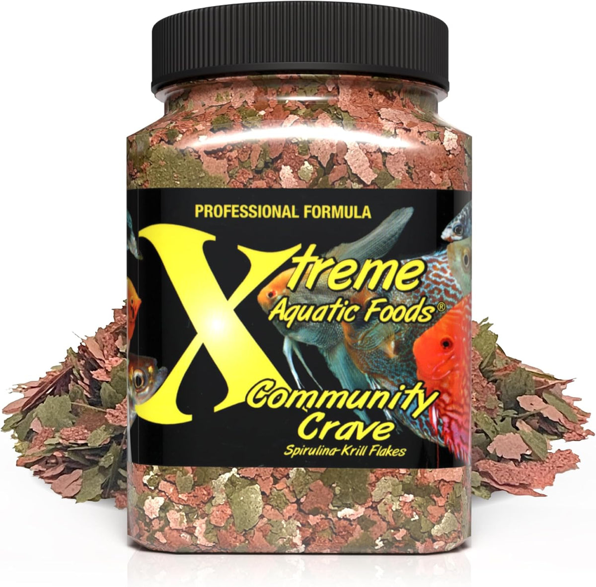 Xtreme Aquatic Foods community crave flake front view packaging