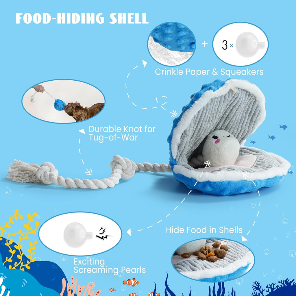 Nocciola ocean series pet toy set displaying the premium cotton ropes and textures