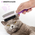 Pet Grooming Brush - Fur Detangling Pins & Coat Smoothing Slicker Bristles, Two-Sided Design for Dogs, Cats & Other Animals - Image 9