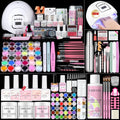 Saviland acrylic nail kit front view showcasing the complete set of powders, liquids, and accessories.