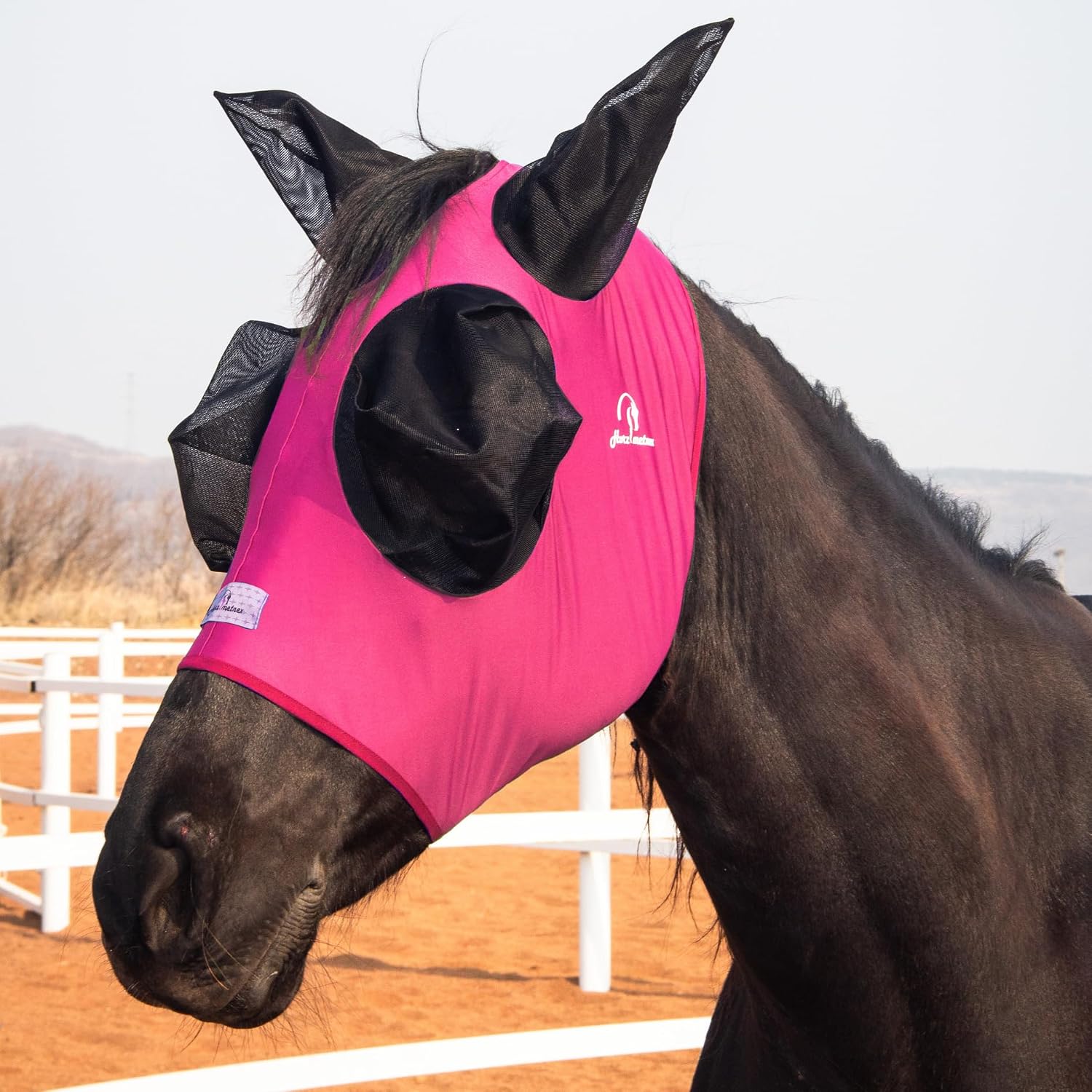 Stretchy Horse Fly Mask with Ears,Extra-Large Eyes & Mane Opening - Soft, Breathable Fly Mask for Horses, Tangle-Free Design, Enhanced Visibility (Leopard Print, Full (Large)) - Image 12