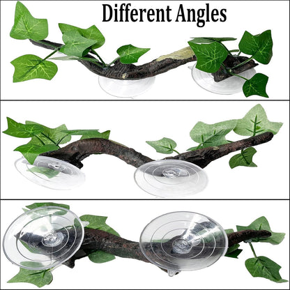PINVNBY reptile resin climbing tree branch mounted in terrarium