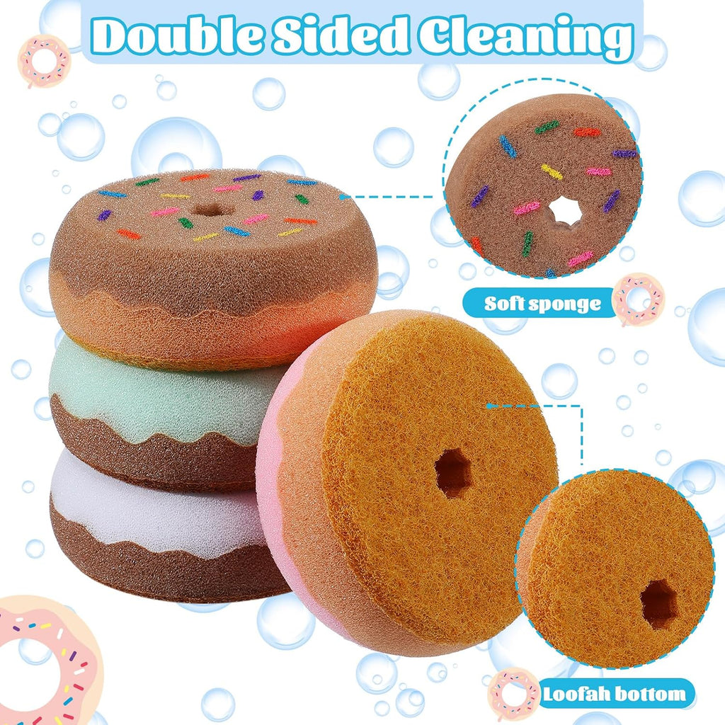 LemonRoad double sided cleaning sponge focusing on the heavy duty loofah surface