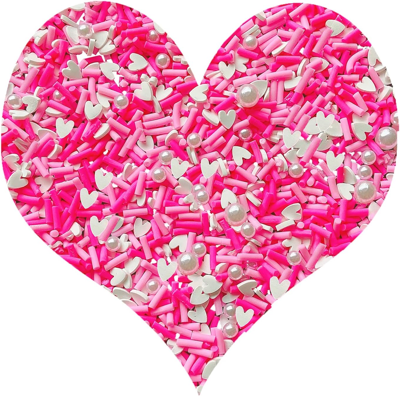 EHOPE fake sprinkles pink heart craft mix package front view
