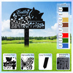 Custom Sleeping Cat Grave Marker Outdoor, Personalized Cat Memorial Grave - Image 4