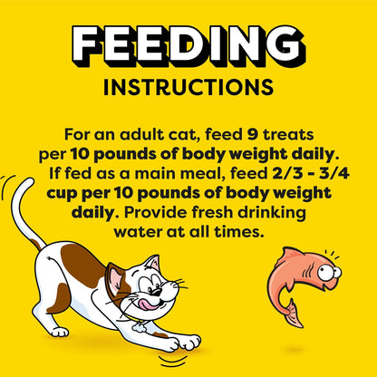 Salmon flavored large cat treats under two calories per piece