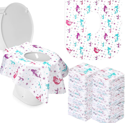 Kosiz extra large disposable toilet seat covers fifty count box front view