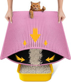 Cat Litter Mat Compact Size 23.6"x14.6" for Small Spaces, Upgrade Waterproof Leakproof Back Layer, Honeycomb Trapping Mat, Washable, Easy to Clean, Scatter Control Kitty Litter Matt, Black - Image 10