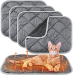 Clysee self heating cat pad front view cozy gray thermal mat