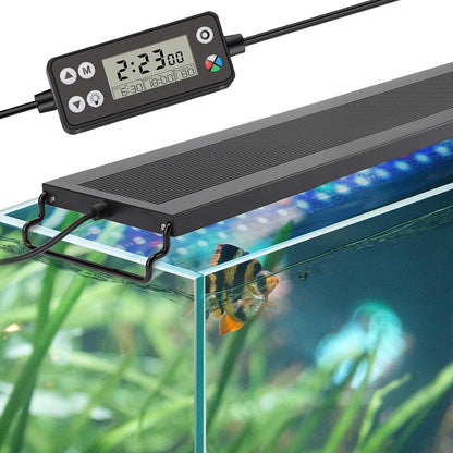 hygger Auto On Off LED Aquarium Light, Full Spectrum Fish Tank Light with LCD Monitor, 24/7 Lighting Cycle, 7 Colors, Adjustable Timer, IP68 Waterproof, 3 Modes for 12"-18" Freshwater Planted Tank - Image 9