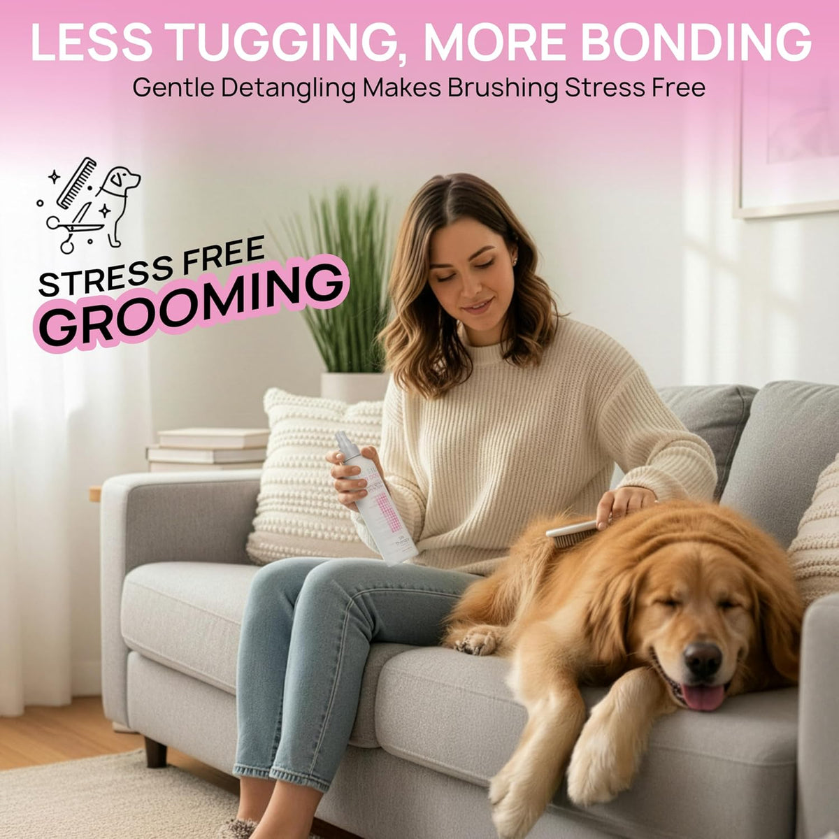BioSilk for Dogs Silk Therapy Detangling and Shine Protecting Spray, pH Balanced Leave-In Mist with Silk and Vitamins for Dematting, Paraben-Free, All Coats and Breeds, 8 Fl Oz - Image 9