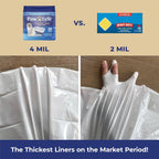 PawLyfe 36 inch by 18 inch disposable litter liner demonstration with cat paws