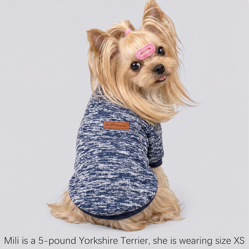 Stretchy pullover dog jacket size chart and fitting details
