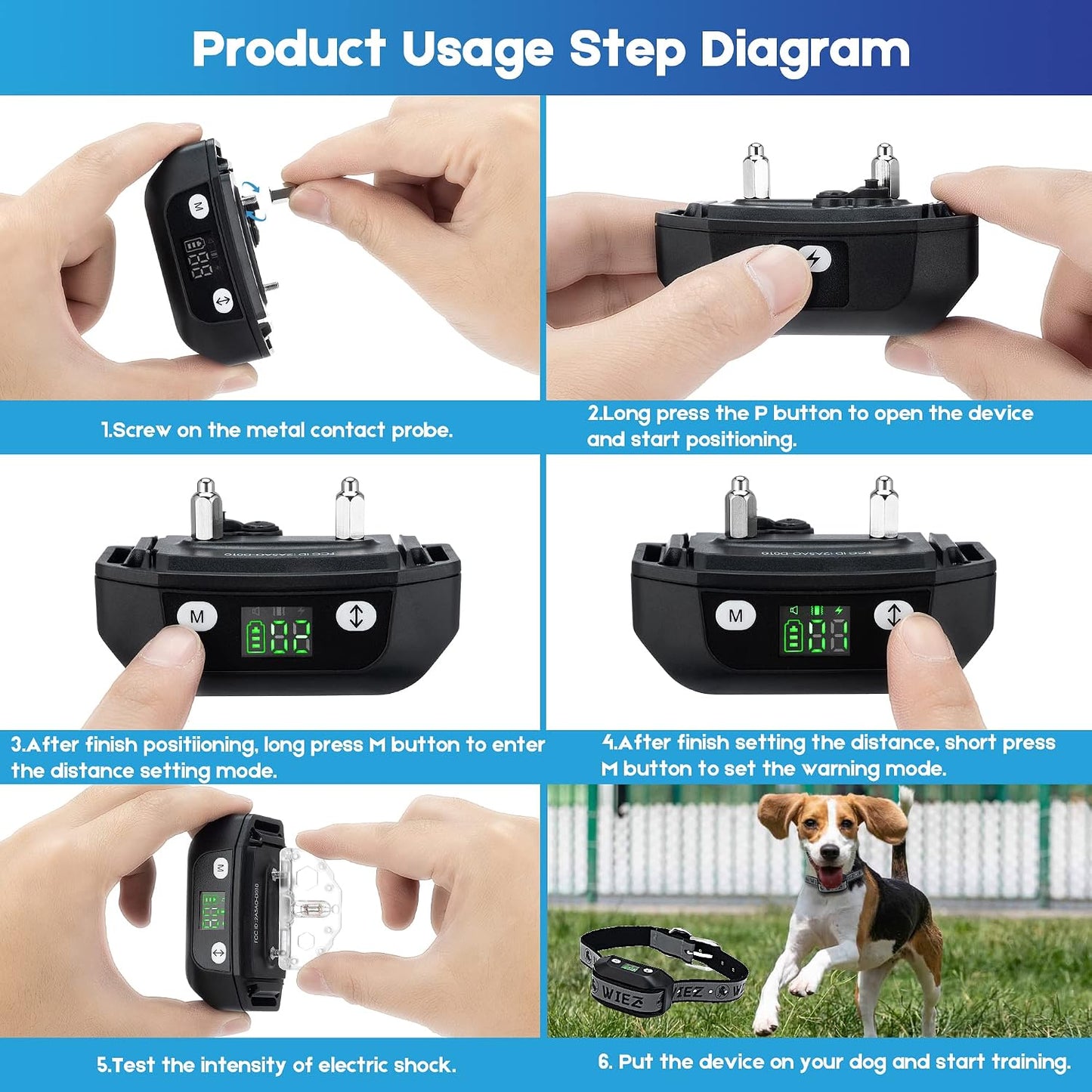 WIEZ electronic dog fence boundary setup with satellite positioning technology