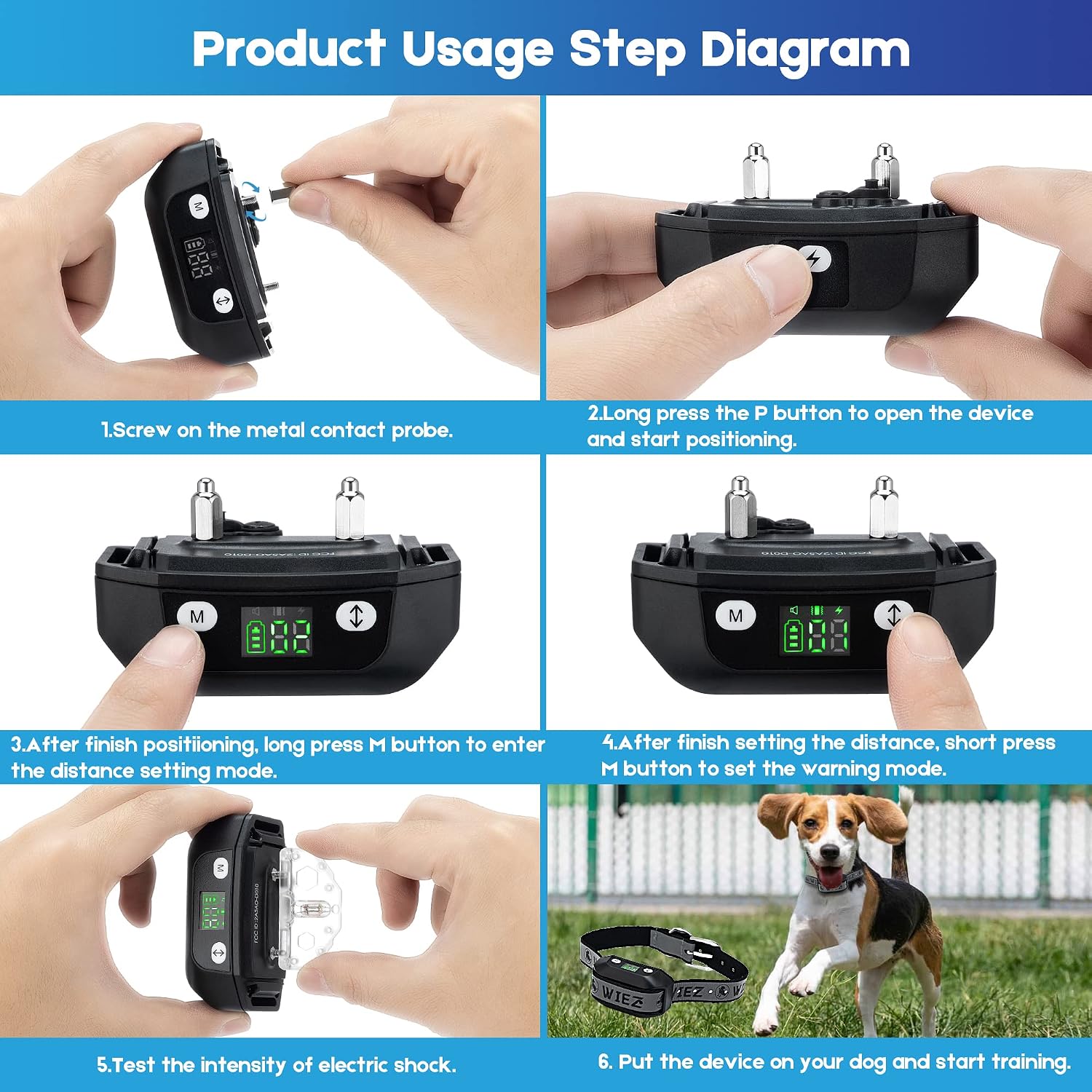 WIEZ electronic dog fence boundary setup with satellite positioning technology