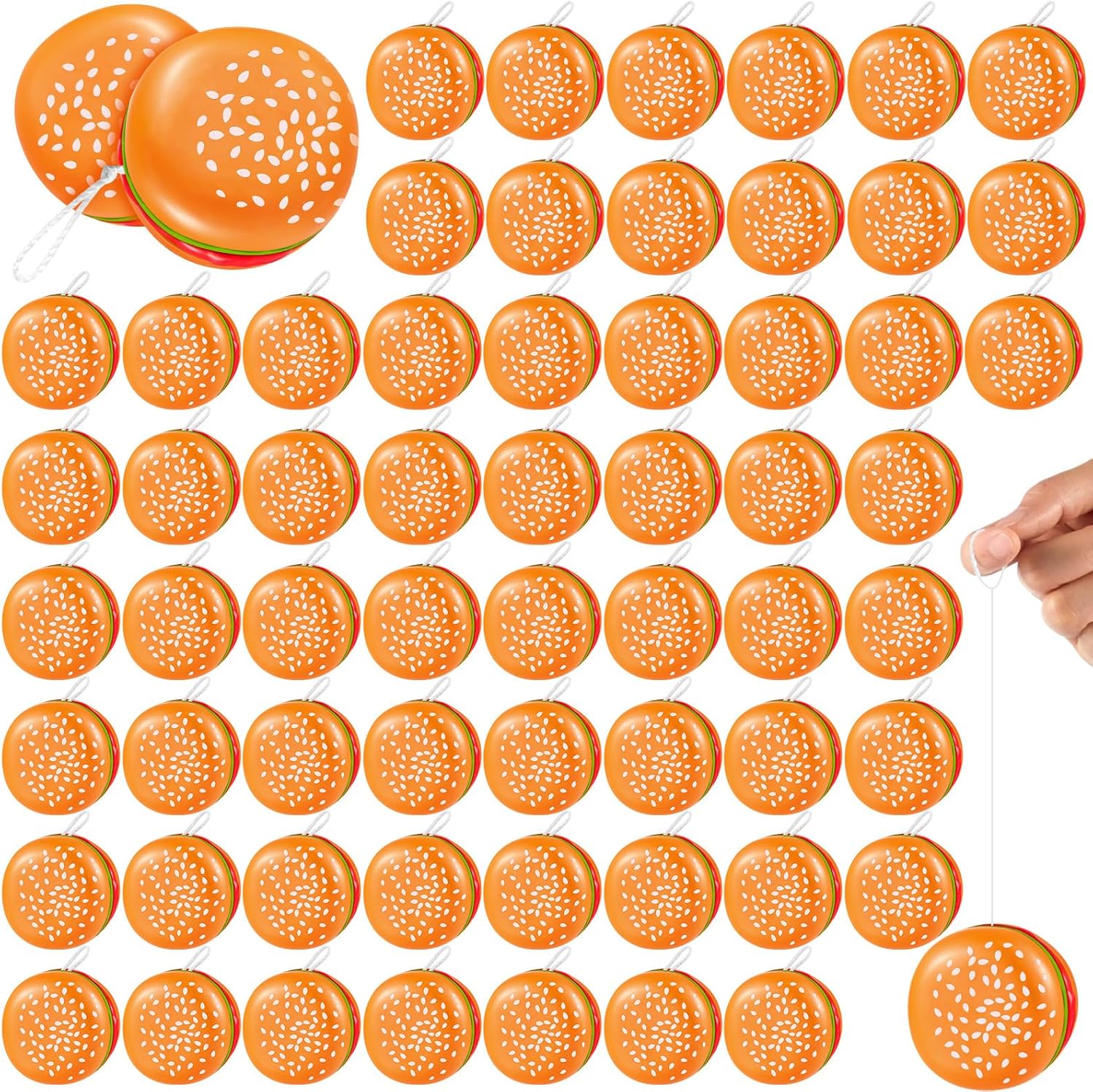 Leitee 24 piece hamburger yo-yo toys front view
