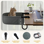 Large cat resting on Hylemoros desk mounted bed
