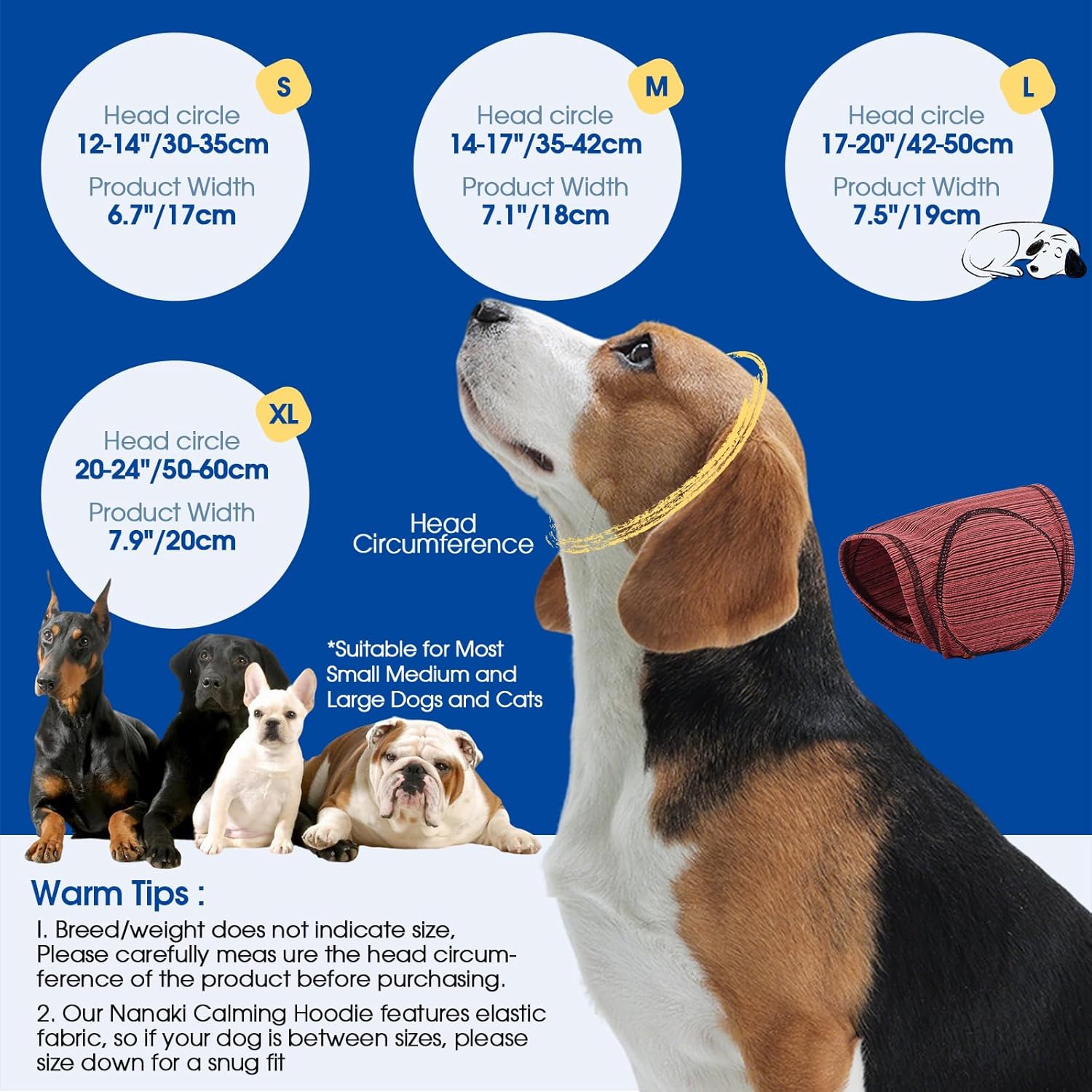 Nanaki dog ear wrap showing elastic stretchable fabric
