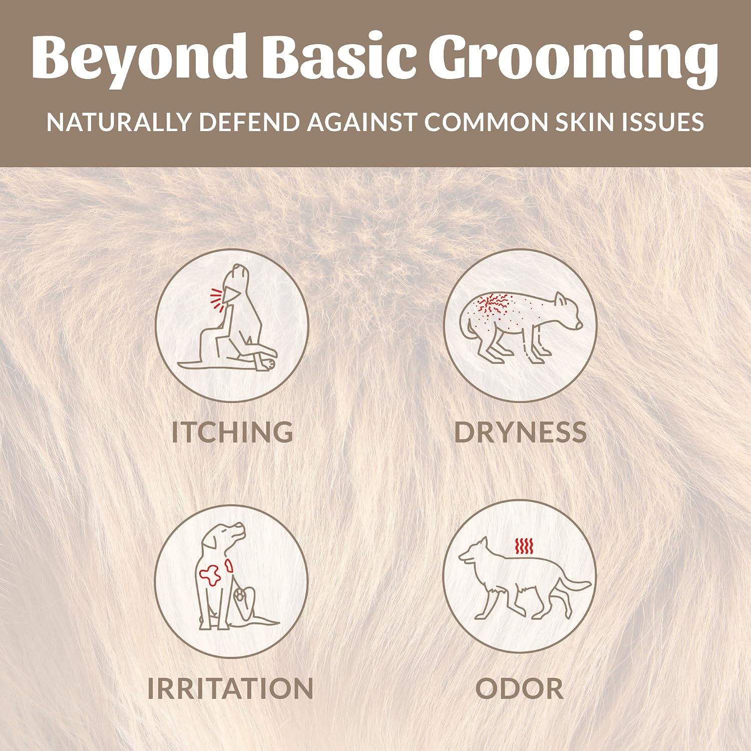 Back of Skout's Honor dog shampoo bottle showing natural ingredients